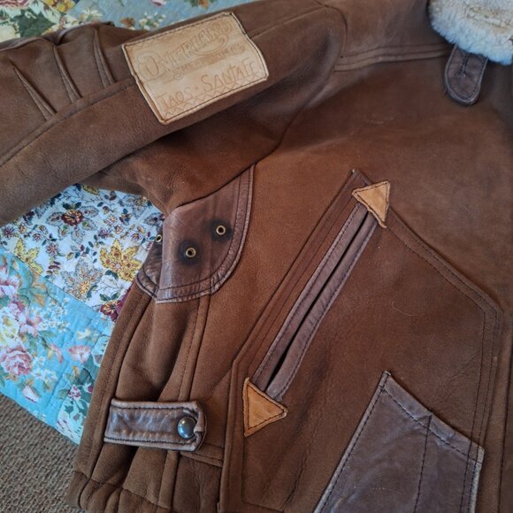 Vintage, Overland Sheepskin Bomber Jacket - Picture 10 of 11